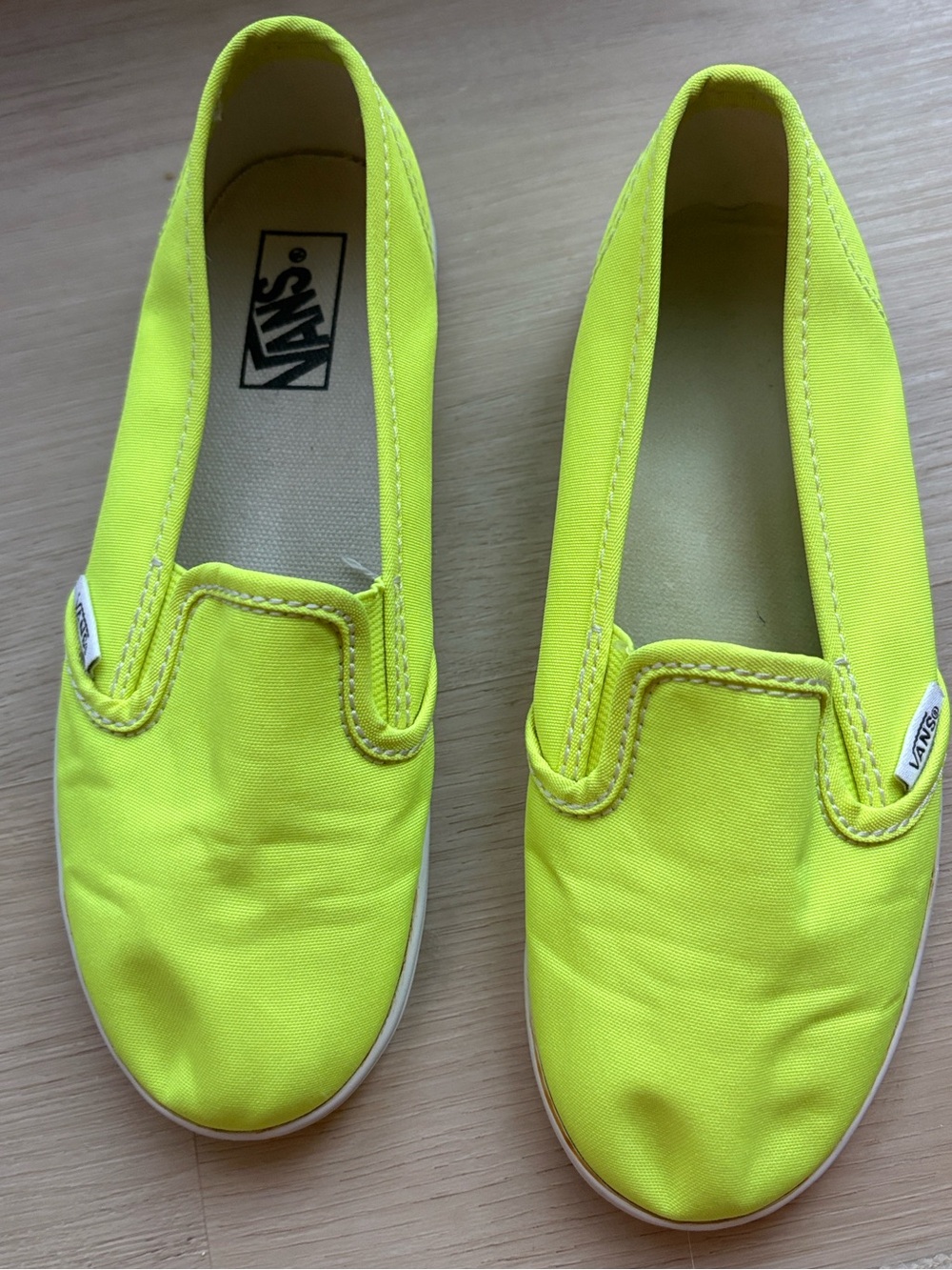 Vans Kids Slip-On Sneakers in Neon Yellow-Green